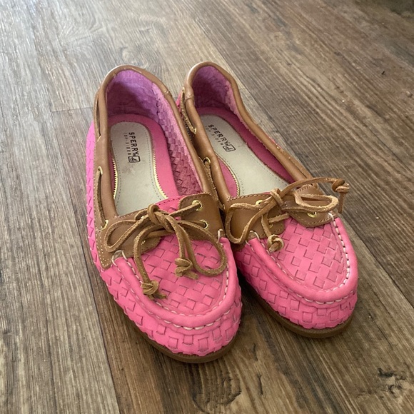 Woven Pink Sperry Top Siders - Picture 2 of 5